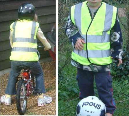 Children's high visibility vests safety waistcoats
